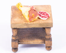 Load image into Gallery viewer, Tudor / Old Fashioned Butcher&#39;s Block Table with Meat
