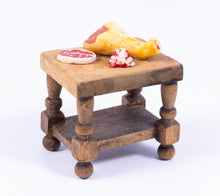 Load image into Gallery viewer, Tudor / Old Fashioned Butcher&#39;s Block Table with Meat
