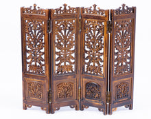 Load image into Gallery viewer, Carved Tudor / Gothic Wooden 4 Panel Screen
