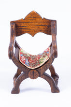 Load image into Gallery viewer, Carved Tudor Chair by Michael Mortimer with Petit Point Cushion
