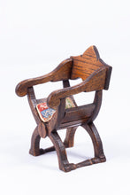 Load image into Gallery viewer, Carved Tudor Chair by Michael Mortimer with Petit Point Cushion
