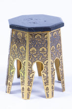 Load image into Gallery viewer, Brass Carved Octagonal Side Table
