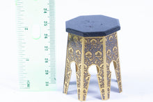 Load image into Gallery viewer, Brass Carved Octagonal Side Table
