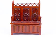 Load image into Gallery viewer, Tudor / Gothic Carved Pew Bench by JBM
