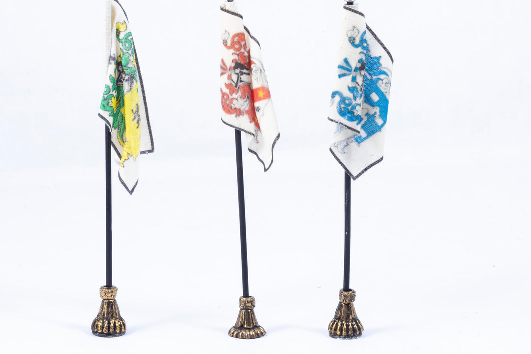 3 Handmade Crest Flags