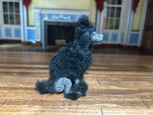 Load image into Gallery viewer, Artisan Made Black Poodle Dog Sitting Down
