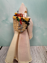 Load image into Gallery viewer, Artisan Handmade Hand Painted Porcelain Santa Doll With Toy Backpack
