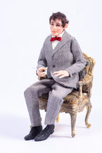 Load image into Gallery viewer, Artisan Made Hand Sculpted Male Doll Holding Cigarette
