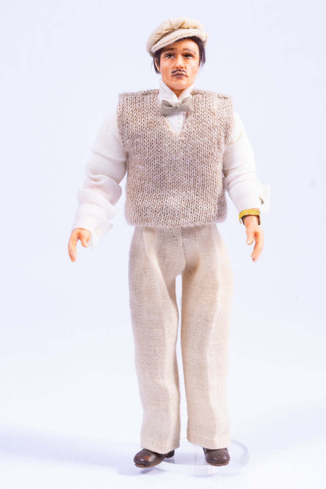 1920's Hand Sculpted Male Doll - Nicely Dressed