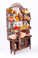 Load image into Gallery viewer, Artisan Decorated Butcher&#39;s Shelf with Old Fashioned Meats, Cheeses &amp; Ron Bufton Scale
