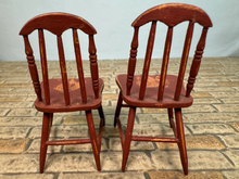 Load image into Gallery viewer, Vintage 2002 Artisan  Handmade Signed Pair Of Rustic Chairs
