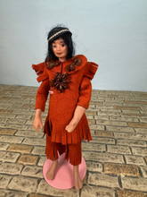 Load image into Gallery viewer, Artisan Handmade Porcelain Native American Girl Doll
