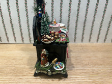 Load image into Gallery viewer, Christmas Decorated Black Stove with Pastries &amp; Accessories
