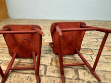 Load image into Gallery viewer, Vintage 2002 Artisan  Handmade Signed Pair Of Rustic Chairs
