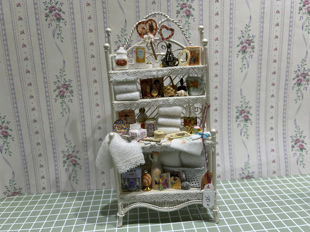 Decorated Bathroom Shelf