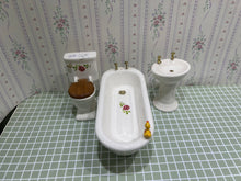 Load image into Gallery viewer, 3pc Vintage Porcelain Bath Set with Rubber Ducky
