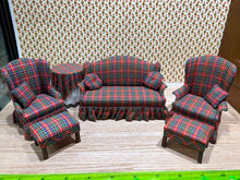 Load image into Gallery viewer, D. Anne Ruff 10 Piece Christmas Plaid Sofa Set
