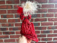 Load image into Gallery viewer, Beautiful Lady Doll in Red Victorian Dress &amp; Hat with Feather Artisan Made
