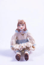 Load image into Gallery viewer, Tiny Handmade Porcelain Little Girl in Sitting Position

