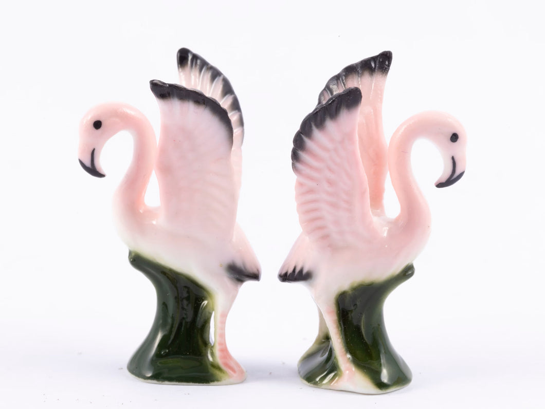 Lovely Pair of Porcelain Pink Flamingos