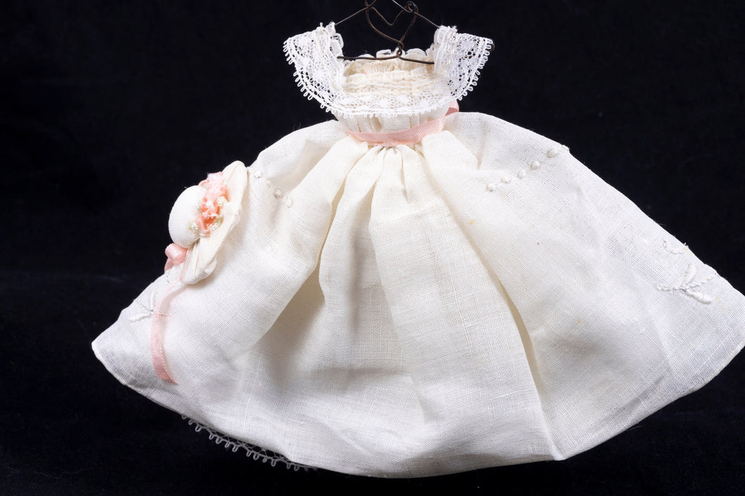 Beautiful Handmade Made Dress From Original Hankie with Embroidery