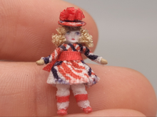Load image into Gallery viewer, ¾&quot; Blonde Patriotic Doll - by Cheryl Warder
