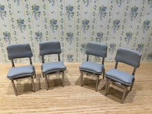 Load image into Gallery viewer, K&amp;J Metal Works Set of 4 Metal Chairs with Leather Cushions
