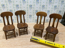 Load image into Gallery viewer, Artisan Made Signed 1976 Wooden Kitchen Table &amp; 4 Chairs
