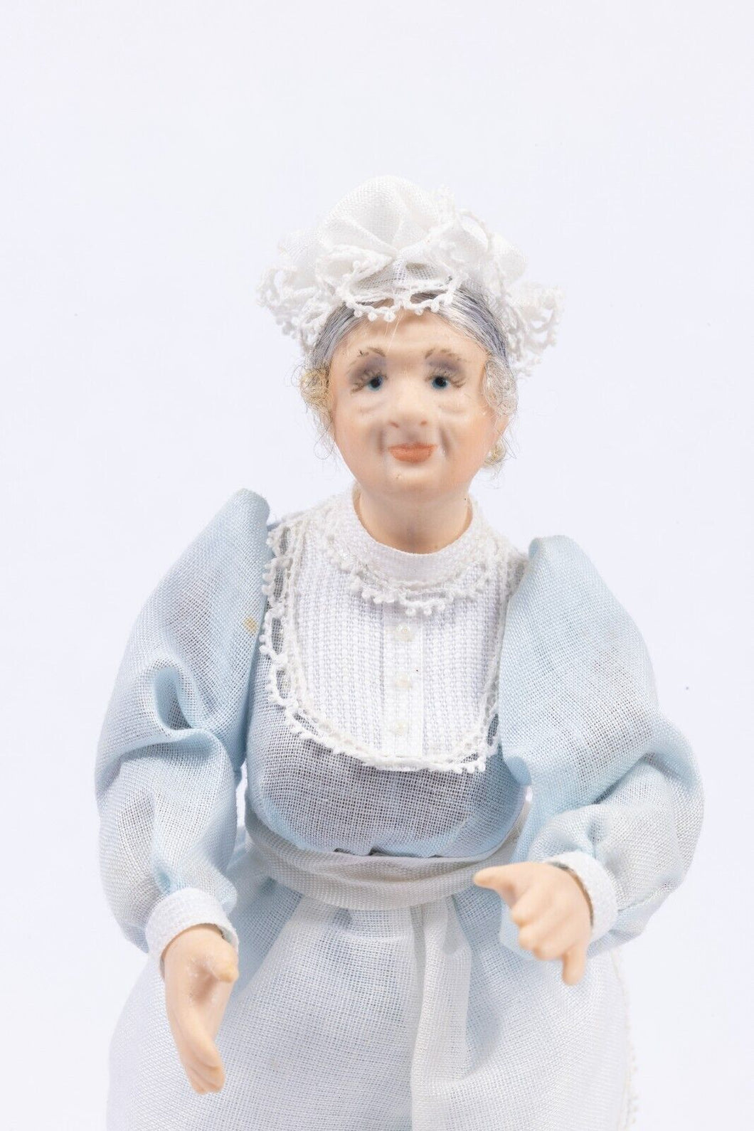 Lynne Brown Doll Handmade Older Woman in Dress with Apron