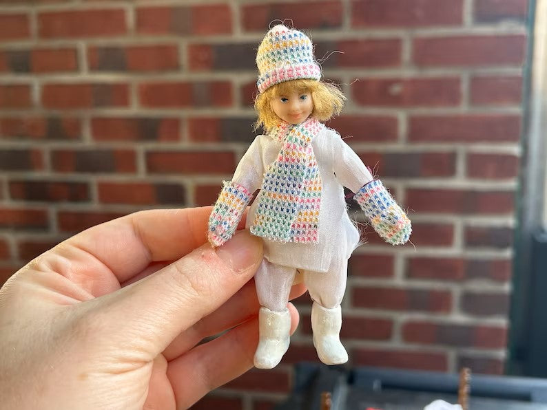 Alice Zinn Little Girl Doll in Winter Jacket & Knitted Hat