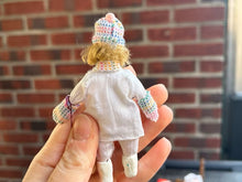 Load image into Gallery viewer, Alice Zinn Little Girl Doll in Winter Jacket &amp; Knitted Hat
