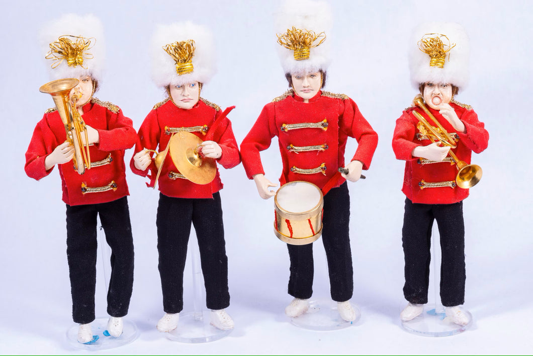 Four Hand Sculpted Marching Band Dolls - From Ursula Sauerberg Estate