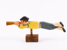 Load image into Gallery viewer, Primitive Male Blowing Horn Wooden Figurine
