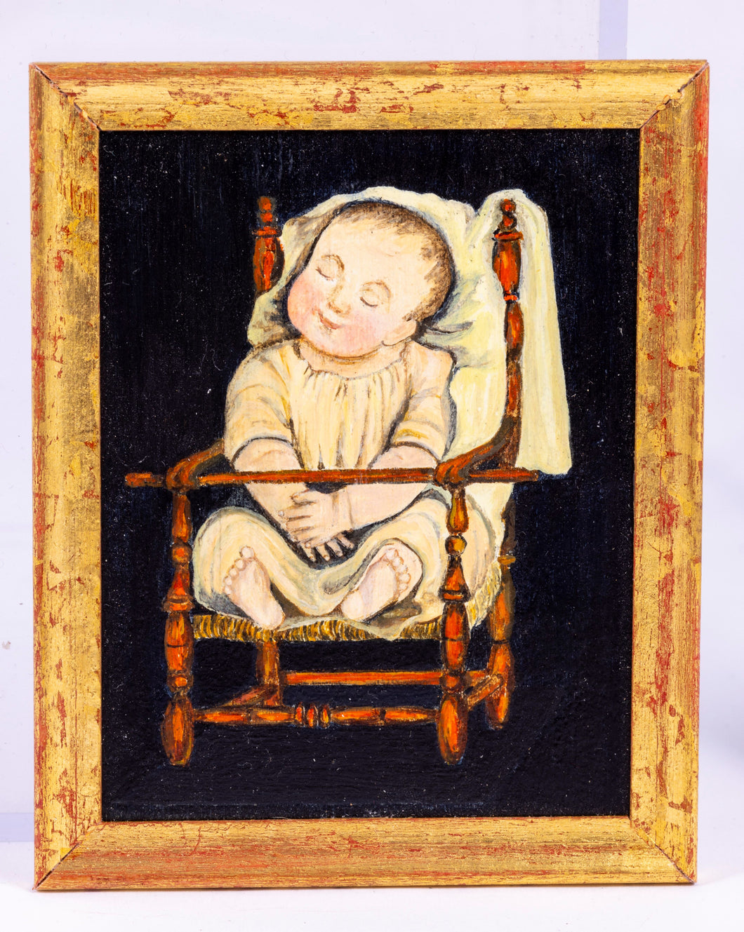 Painting of Baby in Red Chair - Laurie Ben Dov (Peyton Randolph House)