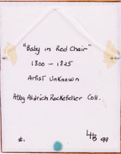 Load image into Gallery viewer, Painting of Baby in Red Chair - Laurie Ben Dov (Peyton Randolph House)
