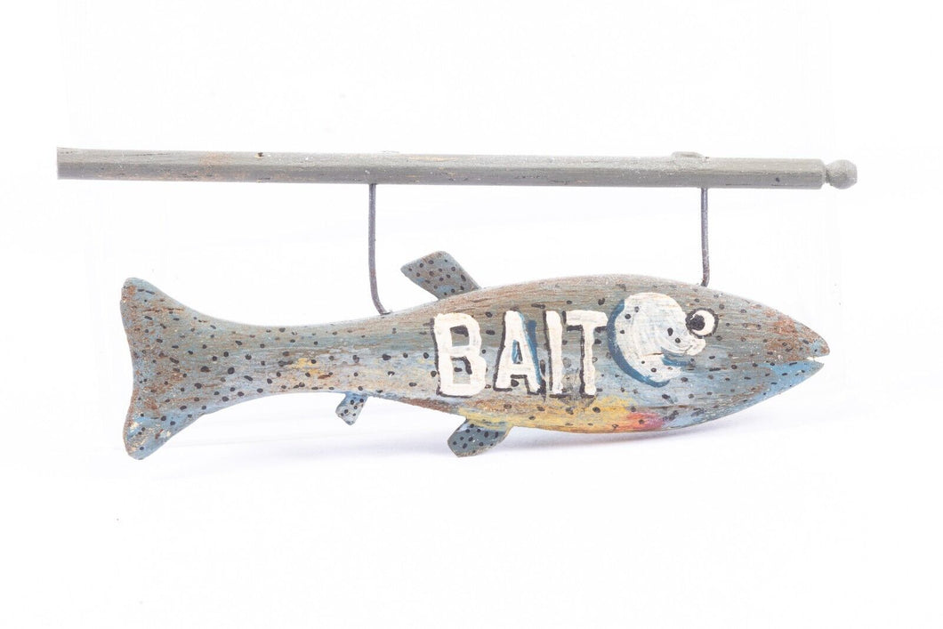 Wooden Fishing Bait Sign - Fish Sign, Handmade
