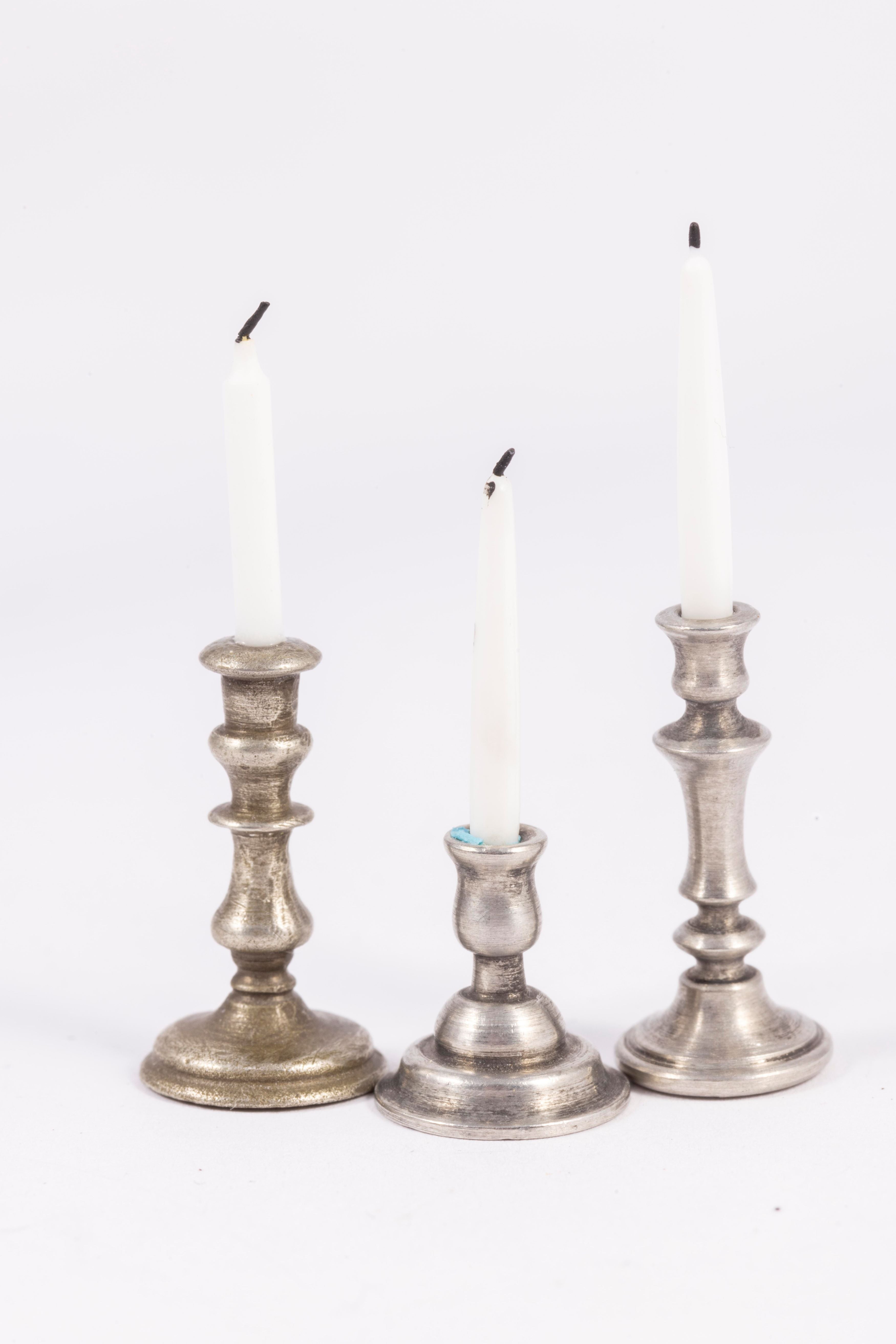 3 Candlesticks (Dutch Colonial Parlor) – Karen's Dollhouse Shop