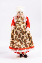 Load image into Gallery viewer, Christmas Porcelain Mrs. Claus Doll in Gingerbread Apron
