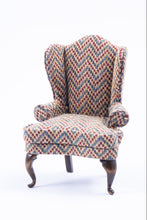 Load image into Gallery viewer, Nellie Belt Upholstered Wing Back Chair - From Estate of Lee Lefkowitz
