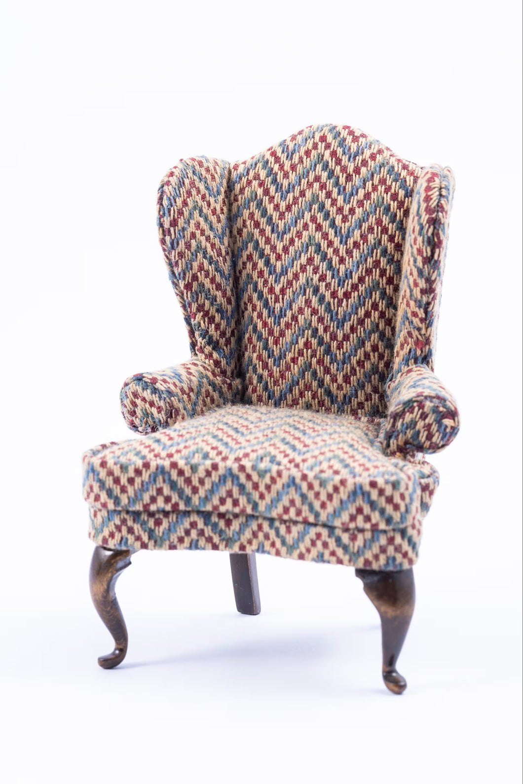 Nellie Belt Upholstered Wing Back Chair - From Estate of Lee Lefkowitz