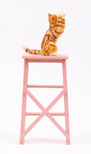 Load image into Gallery viewer, Orange Striped Cat on Ladder
