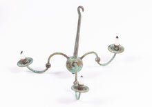 Load image into Gallery viewer, Pewter Chandelier (3 Arm) with Candles by Alan Hamer (Dutch Colonial Parlor)
