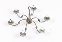 Load image into Gallery viewer, Pewter Chandelier (6 Arm) with Candles by Alan Hamer (Dutch Colonial Parlor)
