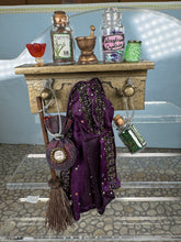 Load image into Gallery viewer, Dollhouse Miniature ~ Artisan Handmade Decorated Witch&#39;s Shelf
