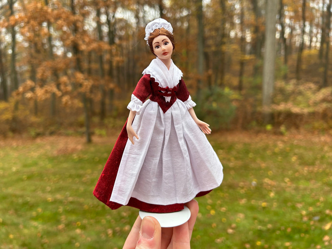 Debra Hammond Colonial Lady Doll in Red Dress