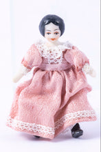 Load image into Gallery viewer, Tiny 1800&#39;s China Doll in Pink Dress Only 1 3/4&quot; Tall !
