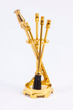 Load image into Gallery viewer, Retired Clare Bell Brass Fireplace Tools Set
