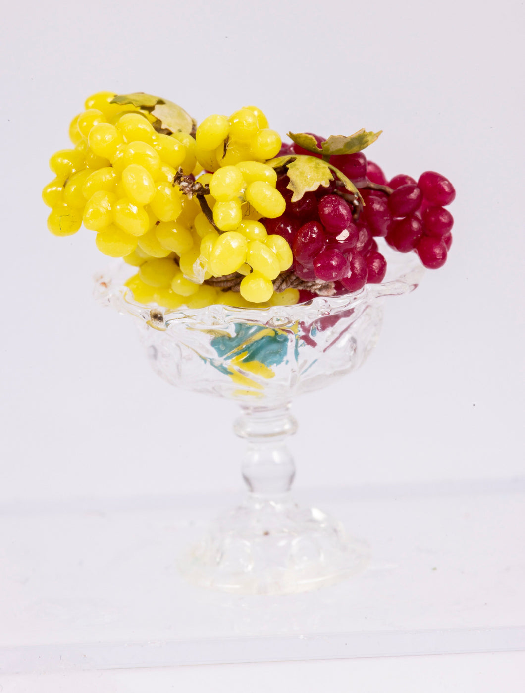 Glass Pedestal Dish with Hope Elliott Grapes