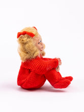 Load image into Gallery viewer, Hand Sculpted Little Girl Doll in Red PJ&#39;s - Great For Christmas
