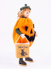 Load image into Gallery viewer, Little Girl Doll Dressed As a Pumpkin Halloween Trick or Treat
